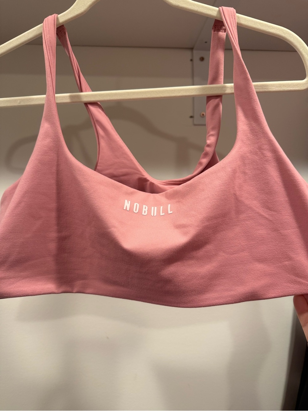 NOBULL Light Pink Scoop Sports Bra with Double Straps